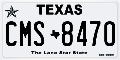 TX license plate CMS8470