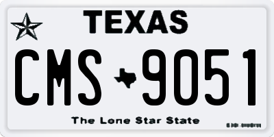TX license plate CMS9051