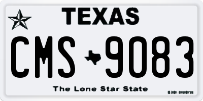TX license plate CMS9083