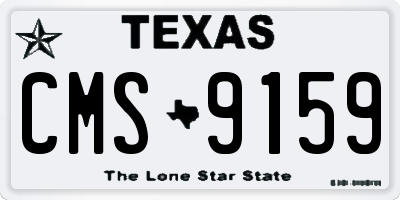 TX license plate CMS9159