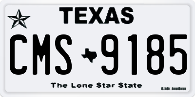 TX license plate CMS9185