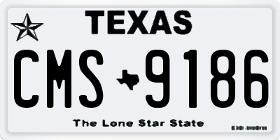 TX license plate CMS9186