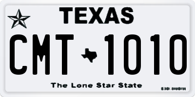 TX license plate CMT1010