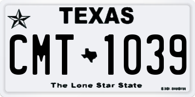 TX license plate CMT1039