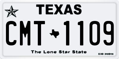 TX license plate CMT1109