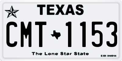TX license plate CMT1153
