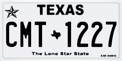 TX license plate CMT1227