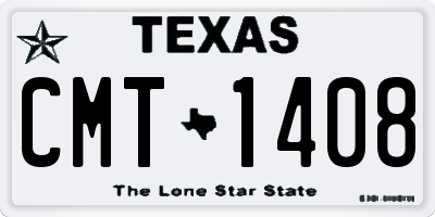 TX license plate CMT1408