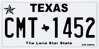 TX license plate CMT1452