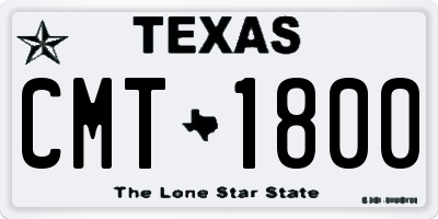 TX license plate CMT1800