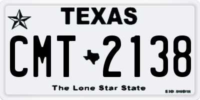 TX license plate CMT2138