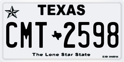 TX license plate CMT2598