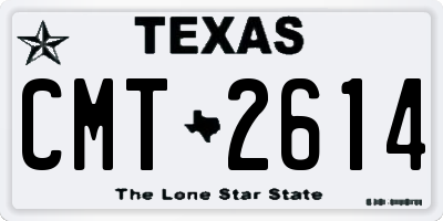 TX license plate CMT2614