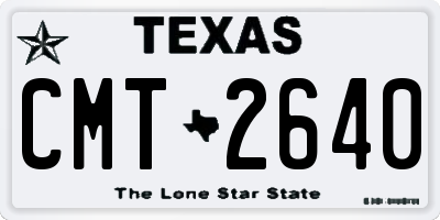 TX license plate CMT2640