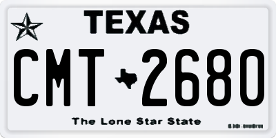 TX license plate CMT2680