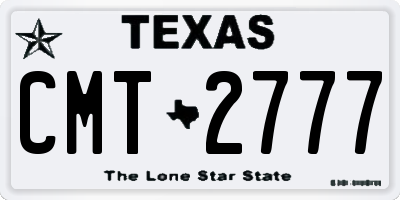 TX license plate CMT2777