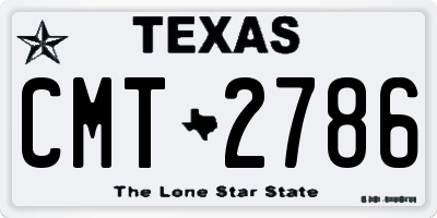 TX license plate CMT2786