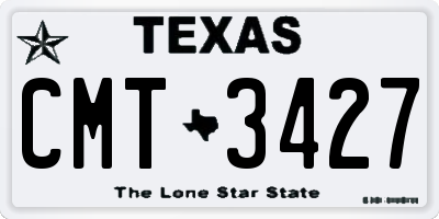 TX license plate CMT3427