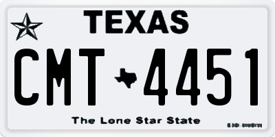 TX license plate CMT4451