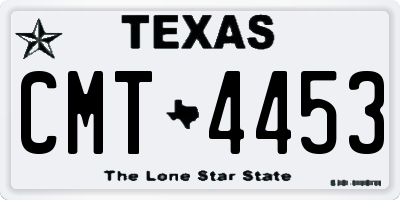 TX license plate CMT4453