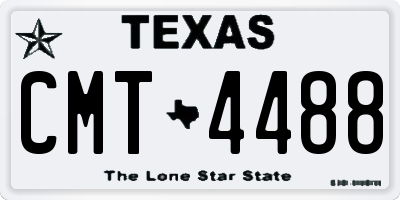 TX license plate CMT4488