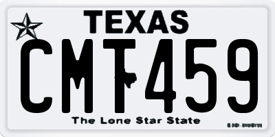 TX license plate CMT459