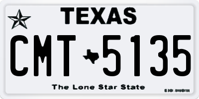 TX license plate CMT5135