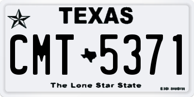 TX license plate CMT5371