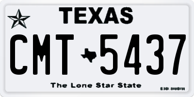 TX license plate CMT5437