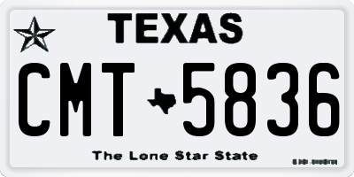 TX license plate CMT5836