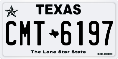 TX license plate CMT6197