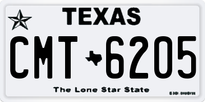 TX license plate CMT6205