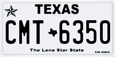 TX license plate CMT6350