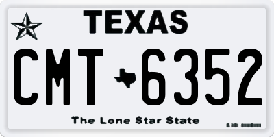 TX license plate CMT6352