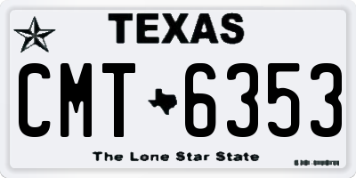 TX license plate CMT6353