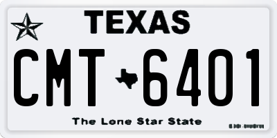 TX license plate CMT6401