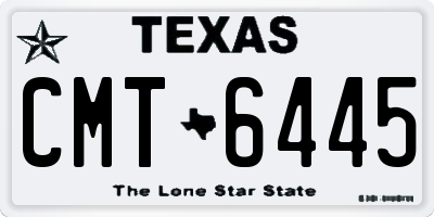 TX license plate CMT6445