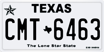TX license plate CMT6463