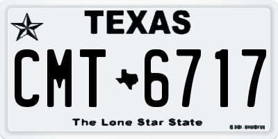 TX license plate CMT6717