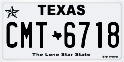 TX license plate CMT6718