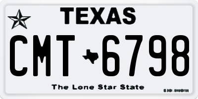 TX license plate CMT6798