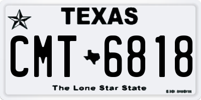 TX license plate CMT6818