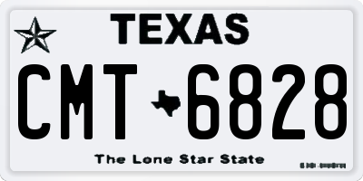 TX license plate CMT6828
