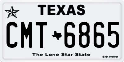 TX license plate CMT6865