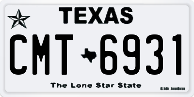 TX license plate CMT6931