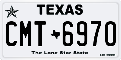 TX license plate CMT6970