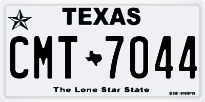 TX license plate CMT7044
