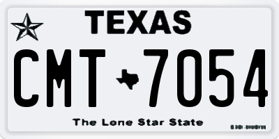 TX license plate CMT7054