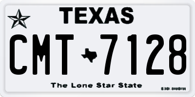 TX license plate CMT7128