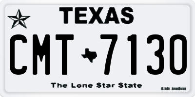 TX license plate CMT7130